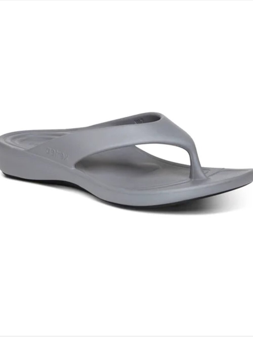 Aetrex Maui Gray Orthotic Summer Beach Flip Flop Sandals Women US 8